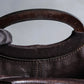 "Sergio Rossi" Foldable landscape design 2way leather bag