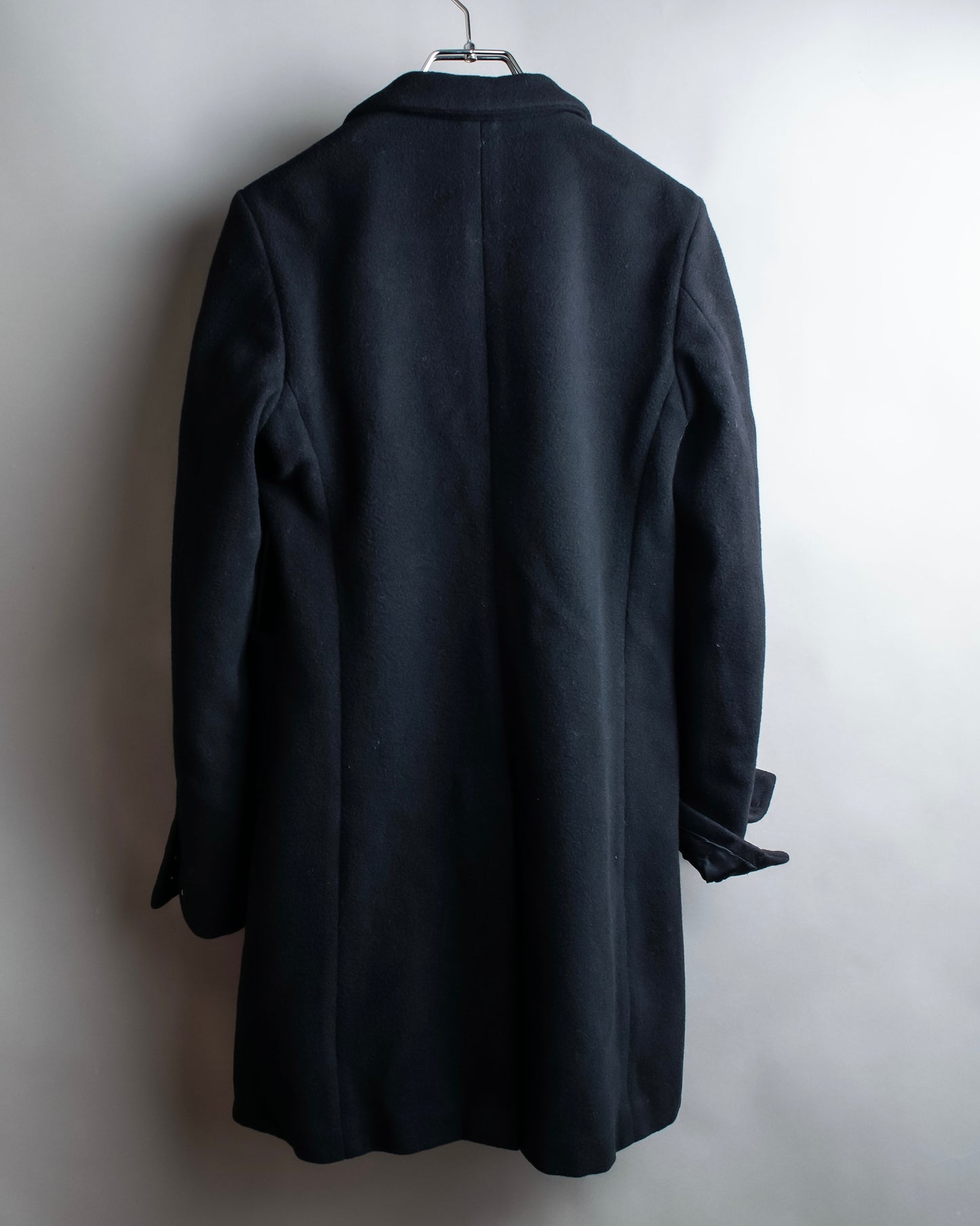 "COMME des GARCONS" Hook design wool blend chesterfield coat