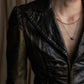 "ROBERTA SCARPA" 100% lamb leather gathered design shaped jacket