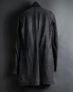 -SPECIAL- "Rick Owens" 13AW Ribbed leather zip-up jacket