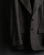 "YVES SAINT LAURENT" Glen plaid oversized wool tailored jacket