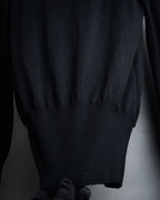 “CELINE” 2010’s Contrast placket wool silk cardigan