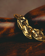 -SPECIAL- “Yves Saint Laurent” 80’s-90’s Hammered gold coin link bracelet
