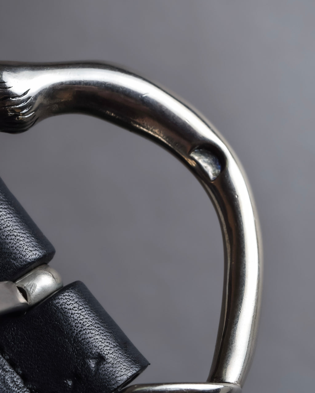 "GUCCI" Bamboo buckle motif leather belt