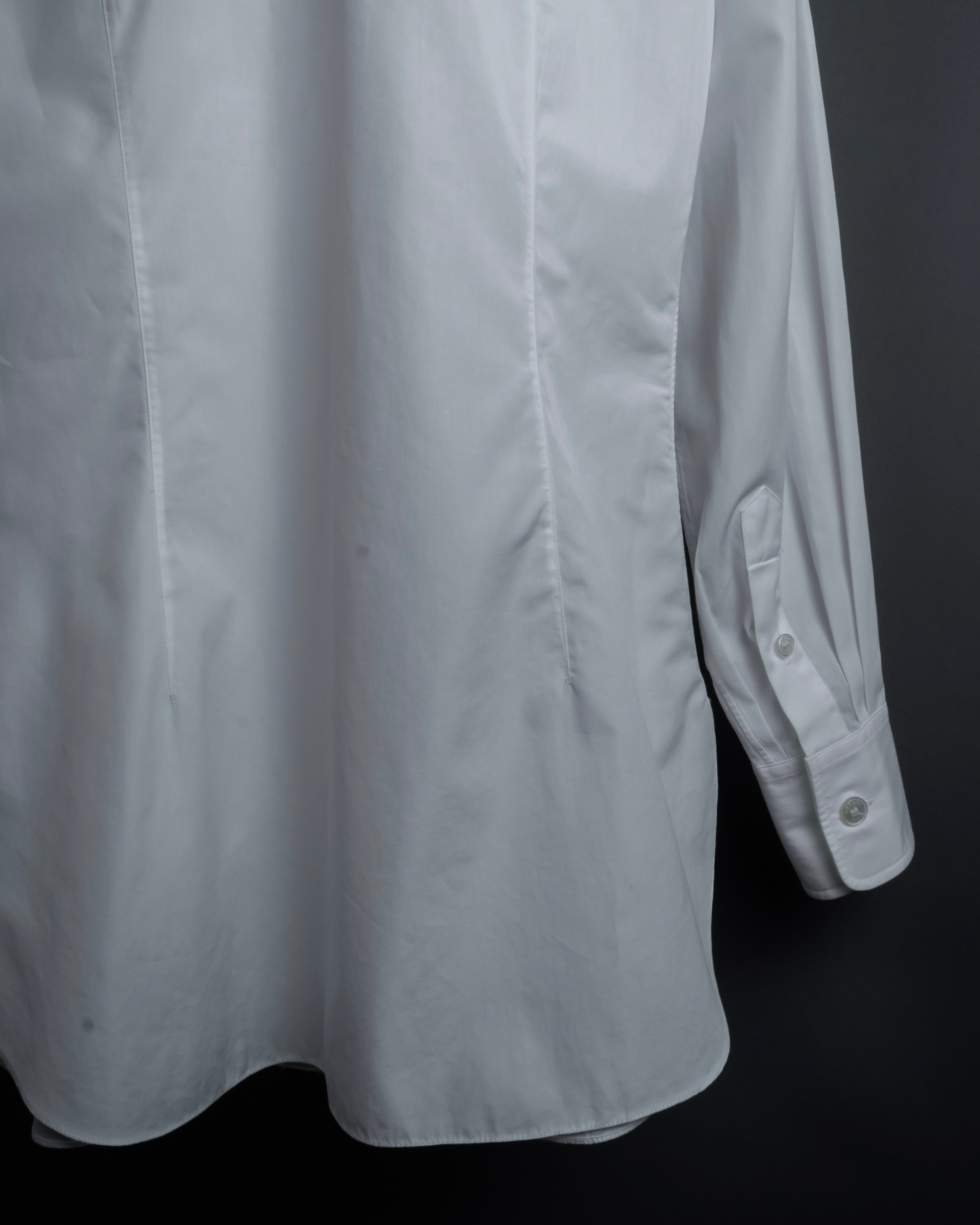 "HERMES" High-quality fine count cotton dress shirt