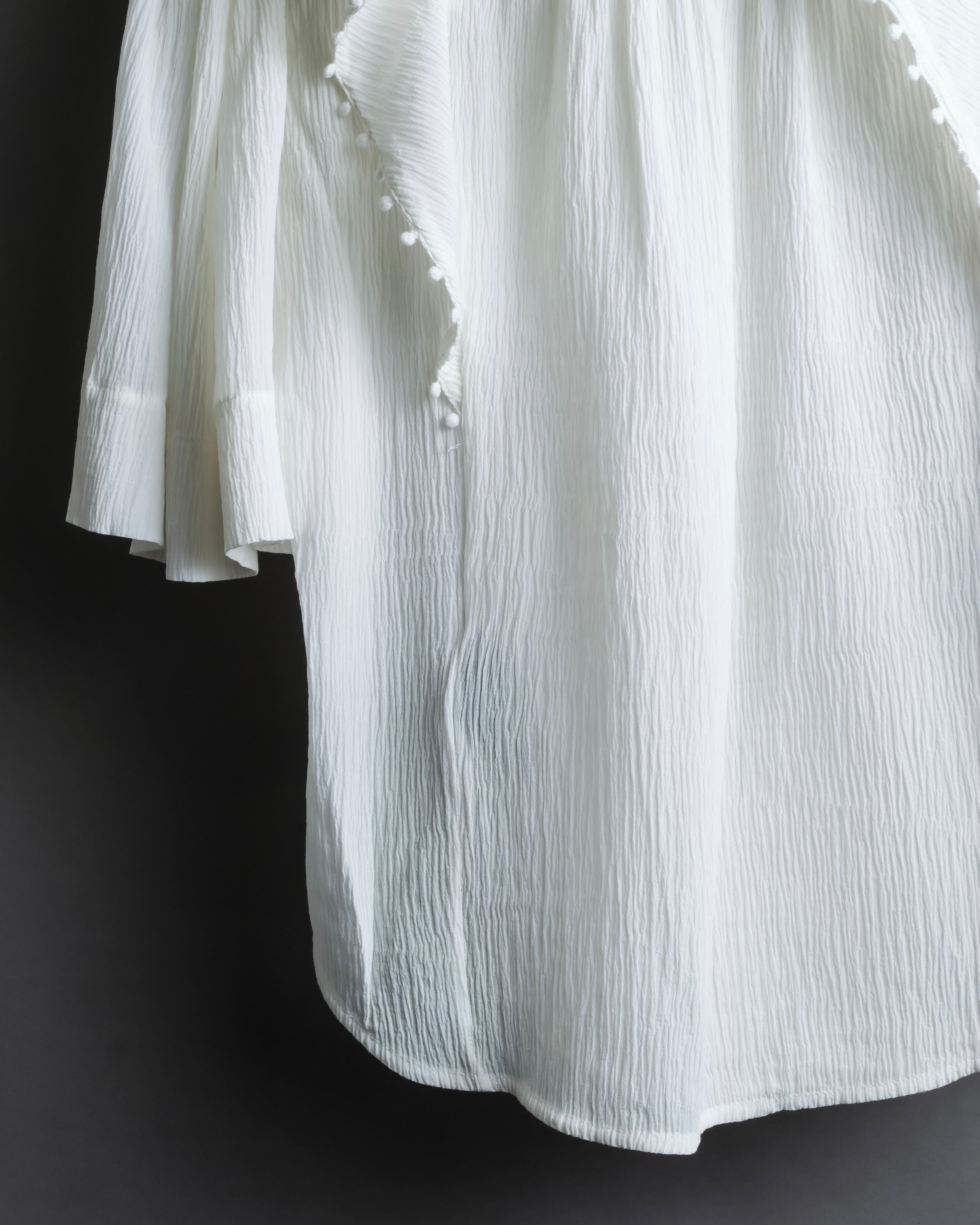 "ISABEL MARANT" Lace knit frill docking sheer blouse