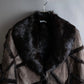 "GIVENCHY" Fur & leather used reversible short shawl collar jacket