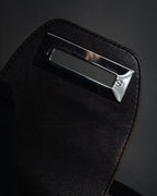 "Salvatore Ferragamo" 00’s suede gancini gathered bowling bag