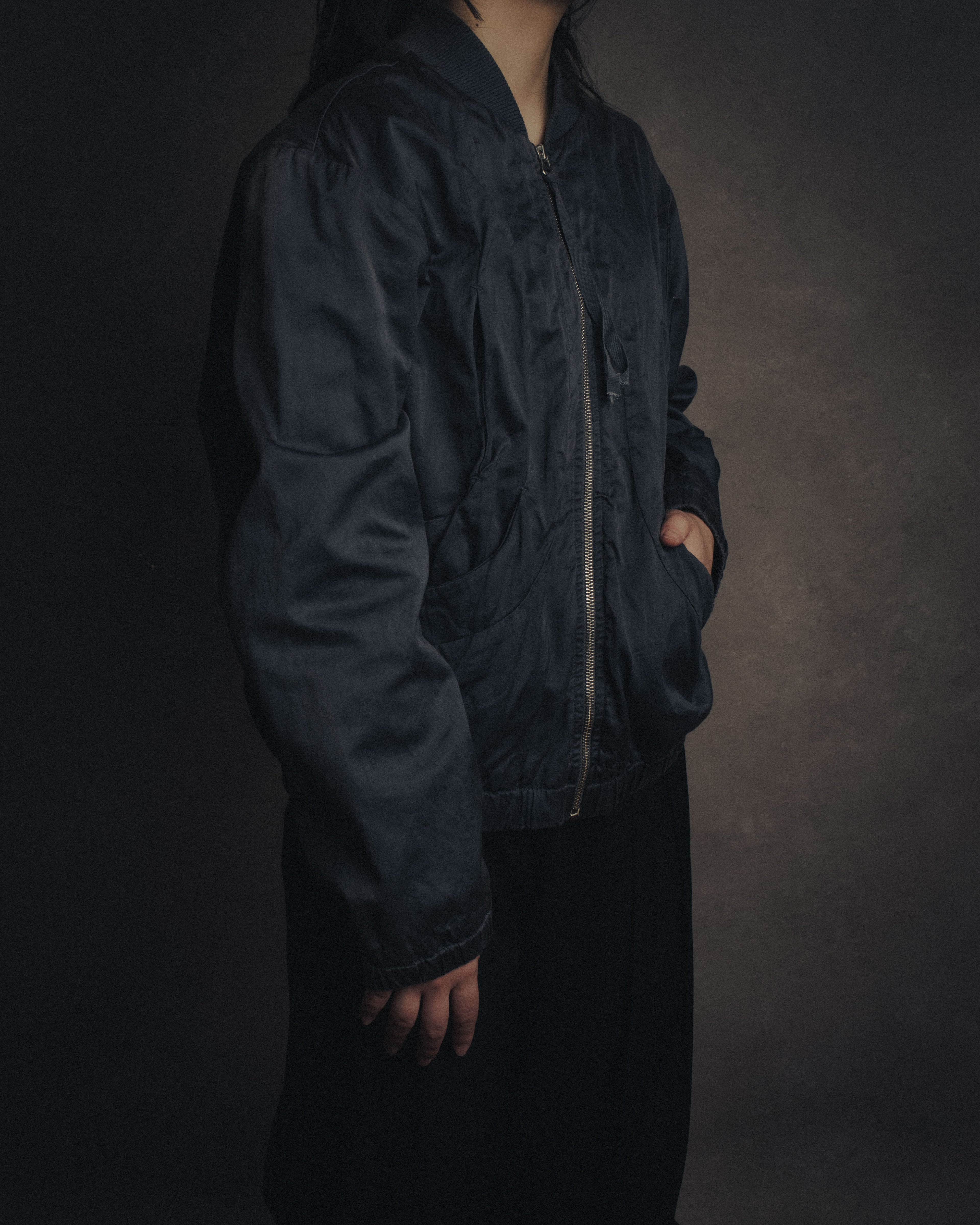 –SPECIAL– “Maison Martin Margiela” 2000’s 6 pockets garment dyed bomber jacket