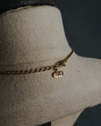 "Christian Dior" 00’s Bottle cap logo pendant necklace