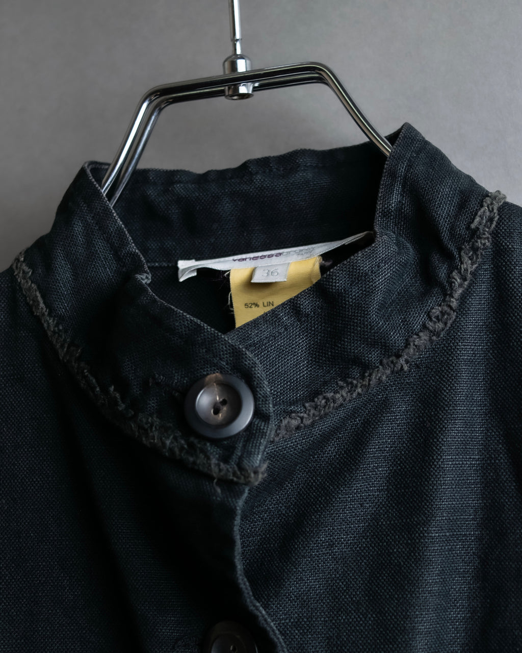 "vanessa bruno" Lace fringe design drawstring cotton linen shirt dress