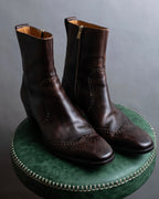 "YVES SAINT LAURENT" Medallion-embellished square heel boots