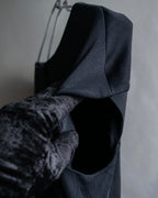 "CELINE" Gathered design vertical line dress