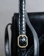 "GIVENCHY SACS" Logo parts design leather combination shoulder bag