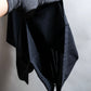 "ANN DEMEULEMEESTER" Cape draping docking design zipper sleeveless dress