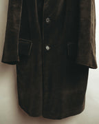 -SPECIAL- "GUCCI" 90's-00's Dark brown corduroy tailored chesterfield coat
