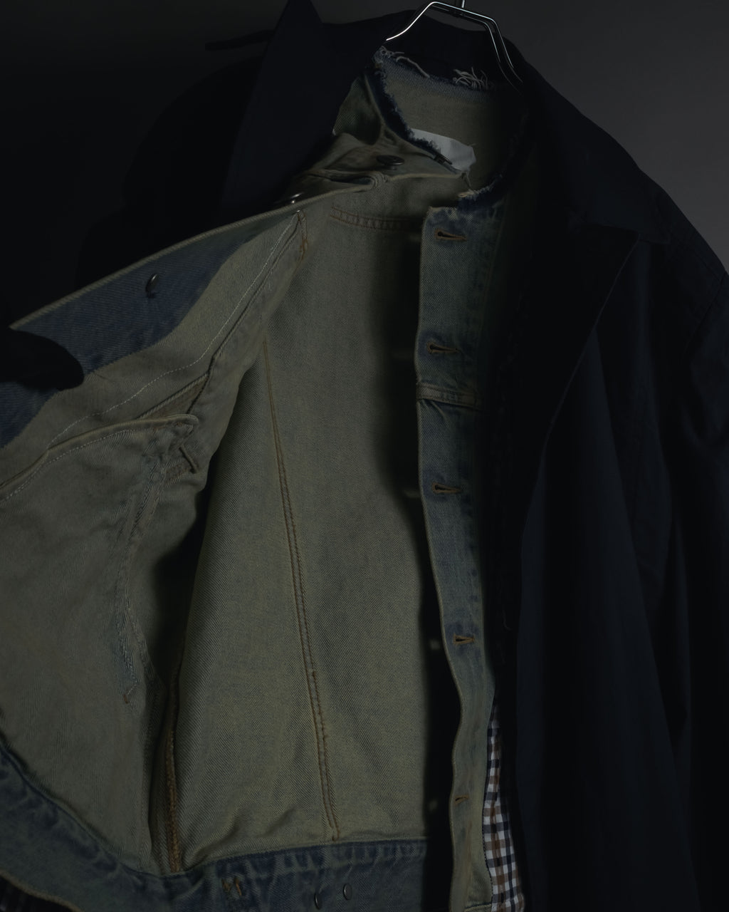 -SPECIAL- "Maison Margiela" 20SS Denim jacket Docking design coat