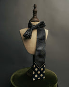 "Jean Paul Gaultier Paris" 90's-00's Graphic dotted silk neck scarf