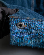 “D&amp;G” Tweed attached bijou button denim jacket