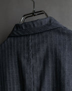 "COMME des GARCONS HOMME PLUS" 14SS modified lapel design striped jacket