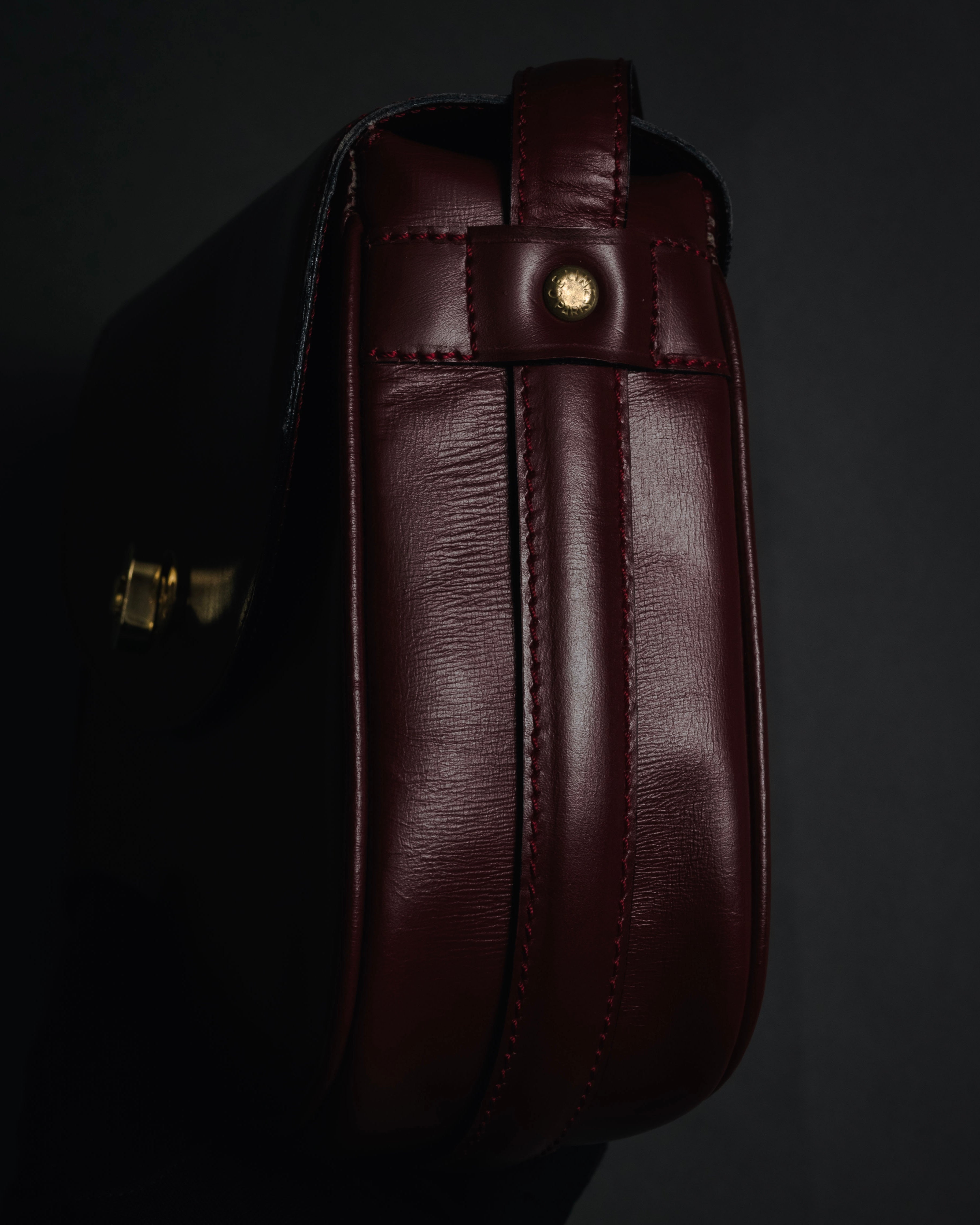 "CELINE" 2019-22 Heritage turn-lock box calf shoulder bag