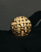 “Salvatore Ferragamo” 90’s-00’s Intrecciato motif scarf ring