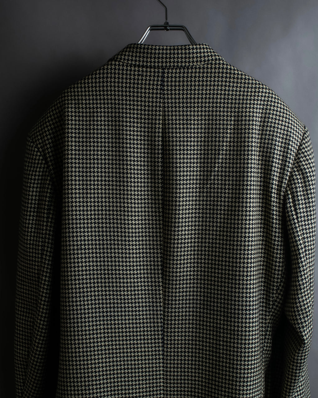 "HUGO BOSS" Houndstooth structured shoulder line tailored jacket