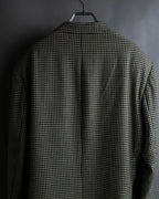 "HUGO BOSS" Houndstooth structured shoulder line tailored jacket