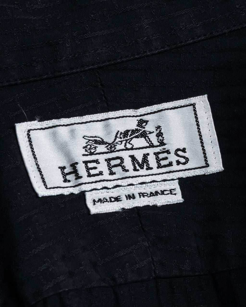 "HERMES" 90’s H-jacquard selier button shirt
