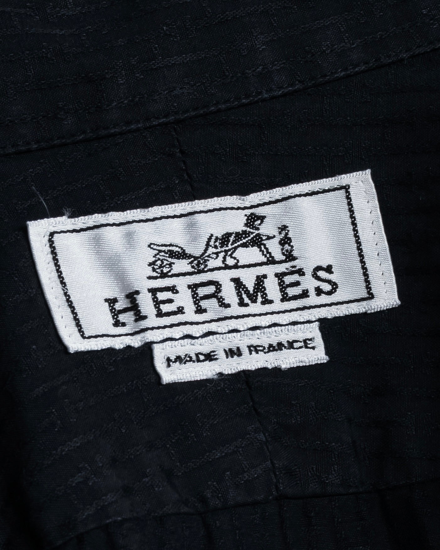 "HERMES" 90’s H-jacquard selier button shirt