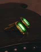 "Yves Saint Laurent" 80's-90's Emerald green clip-on earrings