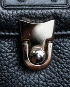 "BURBERRYS" Cylinder shaped leather one handle bag