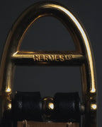 "HERMES" Chaine d'Ancre motif buckle leather belt