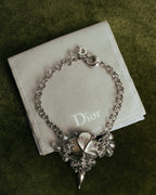 "Christian Dior" 00's Floral charm bracelet