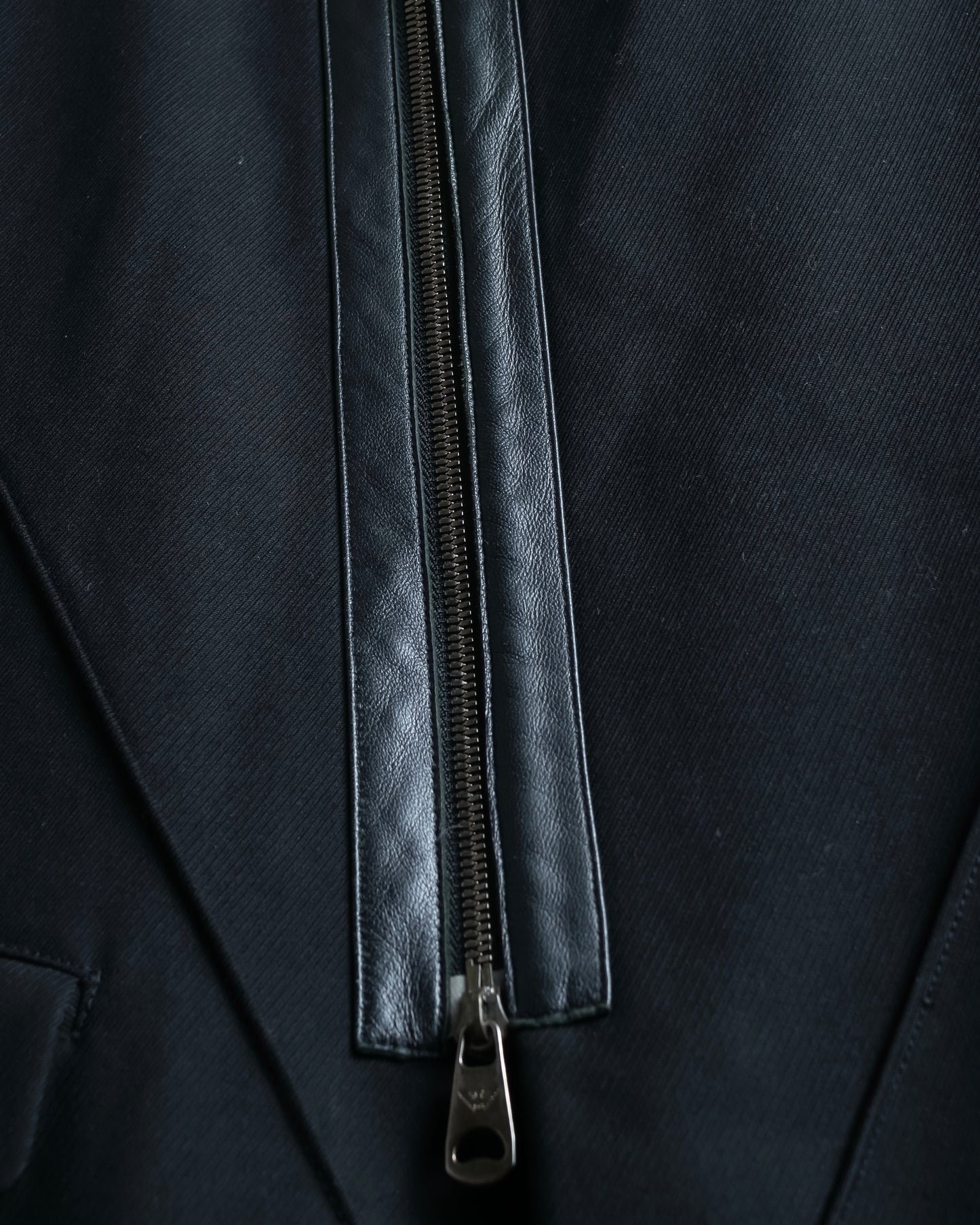 "GIORGIO ARMANI" Riders detail leather switching jacket