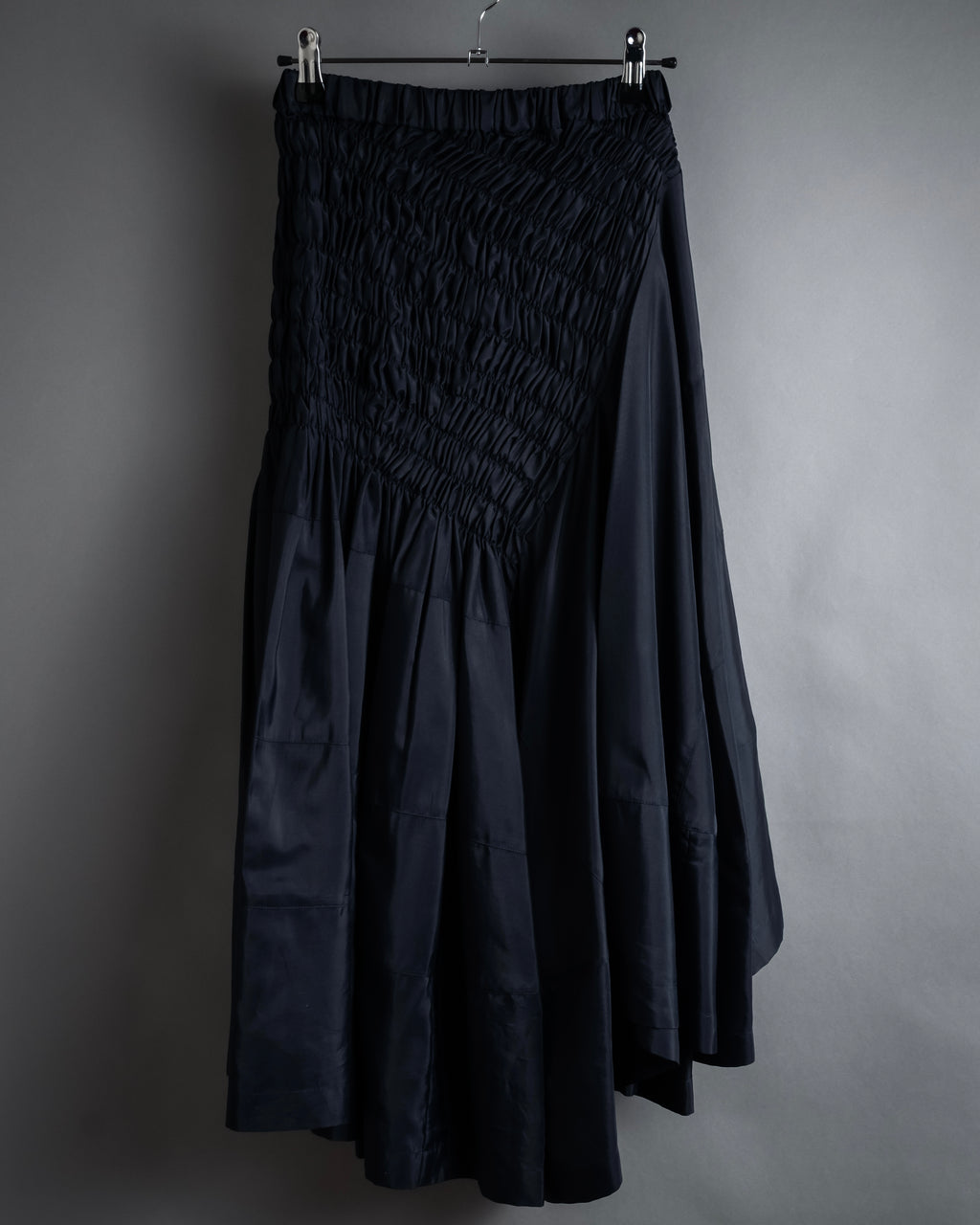 "COMME des GARÇONS" 90SS triacetate smocked asymmetric skirt