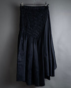 "COMME des GARÇONS" 90SS triacetate smocked asymmetric skirt