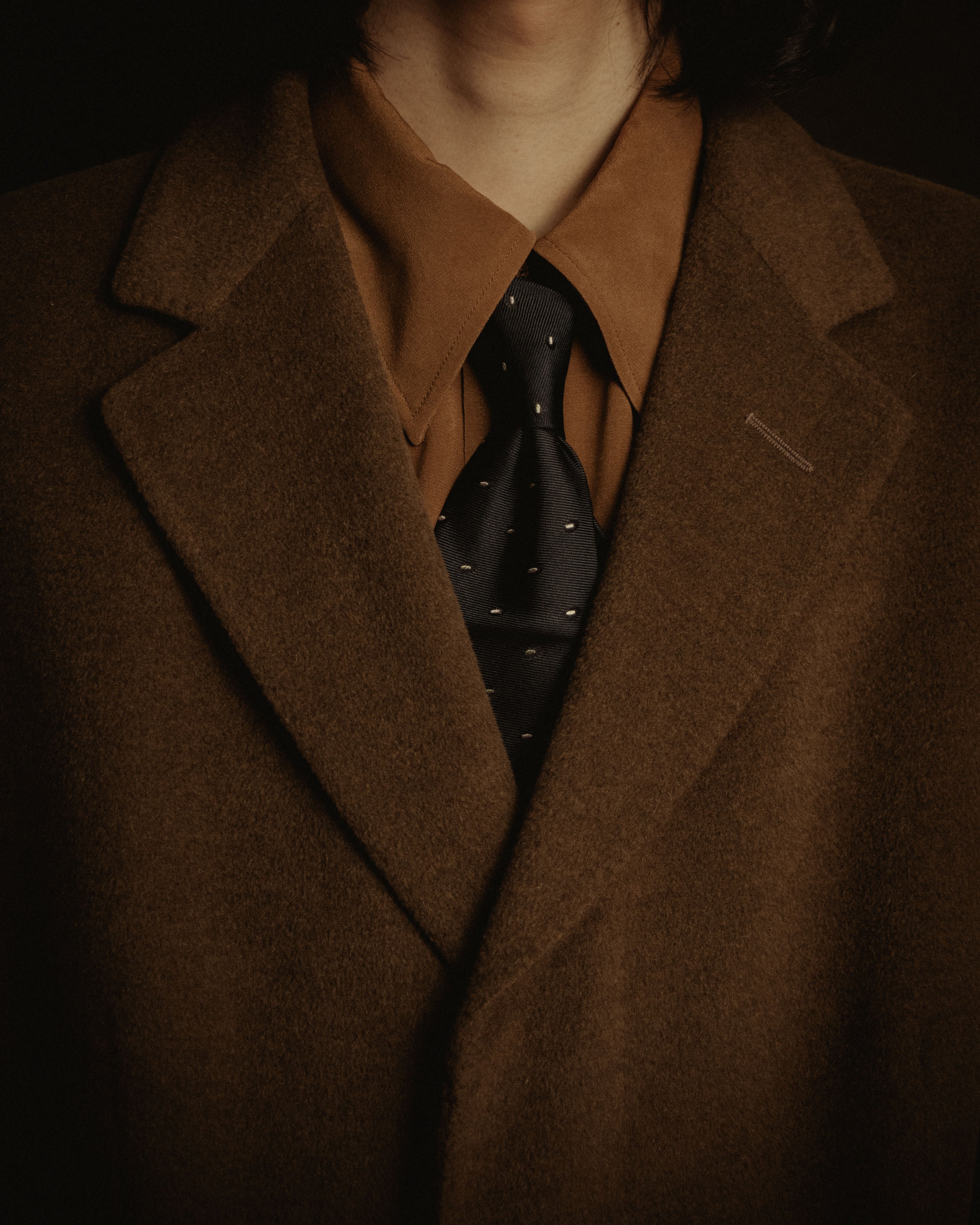 –SPECIAL– "LOEWE" 90’s cashgora blend tailored overcoat