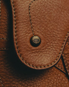 -SPECIAL- “Christian Dior” 2006-2007 Gaucho saddle leather two-way satchel