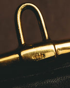 -SPECIAL- “HERMÈS” 60’s-70’s Palonnier black leather structured shoulder bag