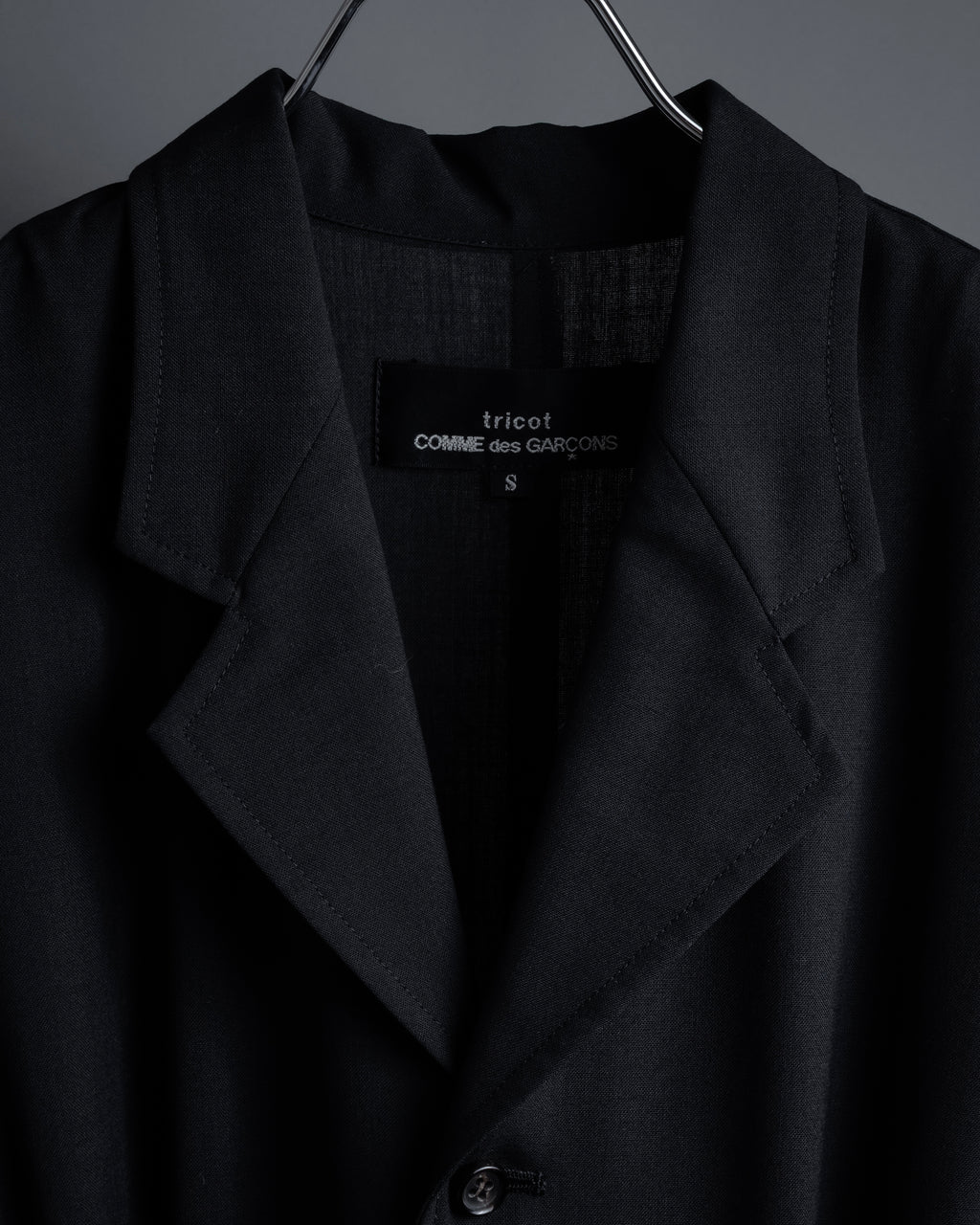 "tricot COMME des GARCONS" 90's Tailored collar belted long dress