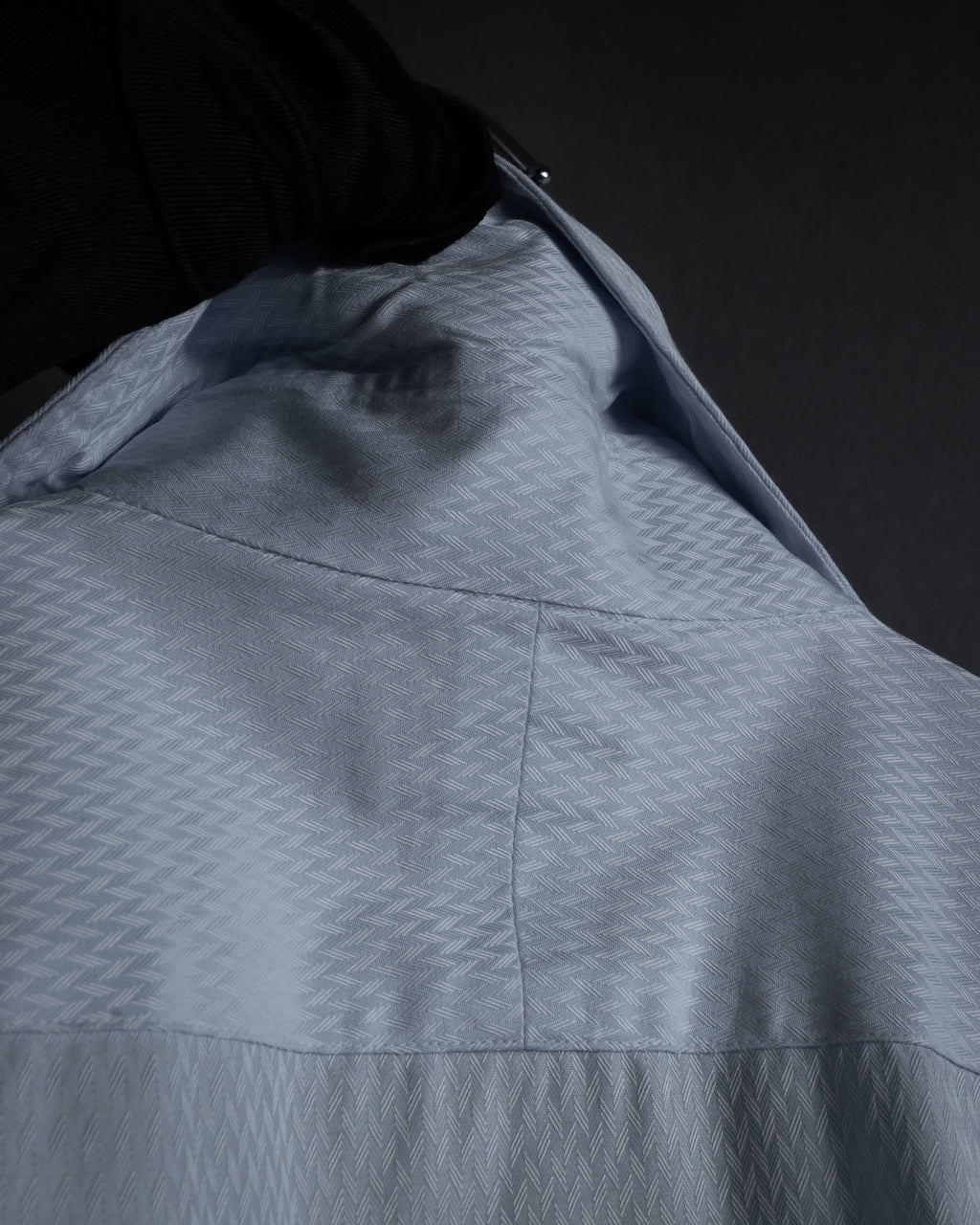 “HERMES” 80’s clou de selle-button jacquard dress shirt