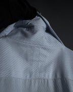 “HERMES” 80’s clou de selle-button jacquard dress shirt