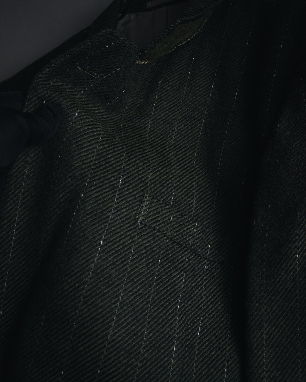 "Yves Saint Laurent diffusion hommes" 80’s-90’s structured glitter pinstripe wool suit set-up