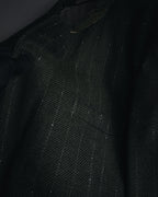 "Yves Saint Laurent diffusion hommes" 80’s-90’s structured glitter pinstripe wool suit set-up