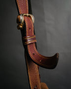 –SPECIAL– “LOEWE” 70’s-80’s Caza Cordobán embossed shoulder bag