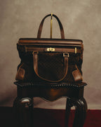-SPECIAL- "GUCCI" 70's Micro GG suede turn-lock handbag