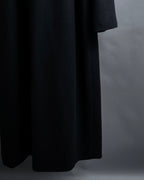 "CELINE" Hedi Slimane period metal buckle design long coat