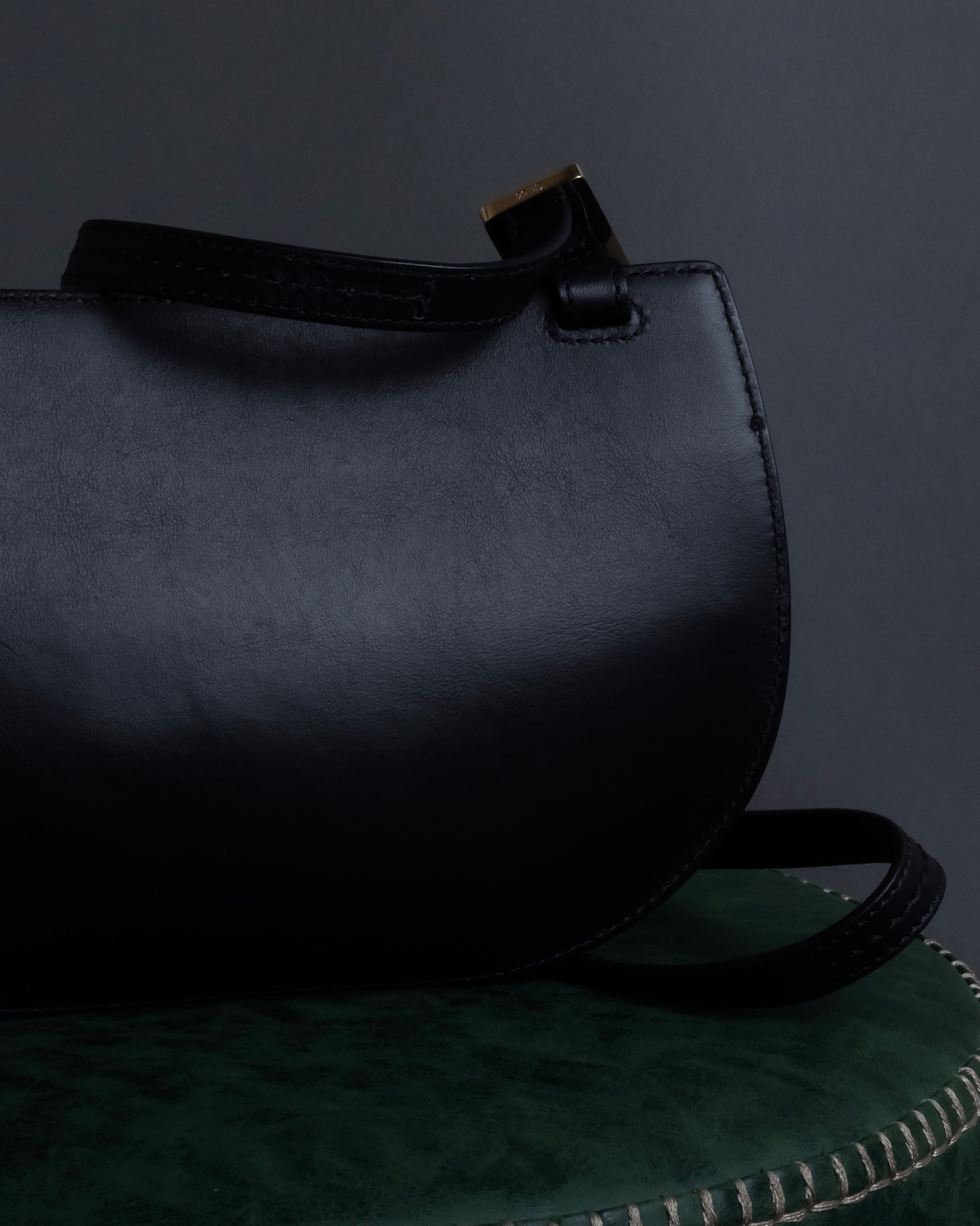 "Chloe" Georgia double flap design leather bag