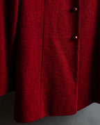 "Salvatore Ferragamo" Vivid red color wool mix tailored jacket